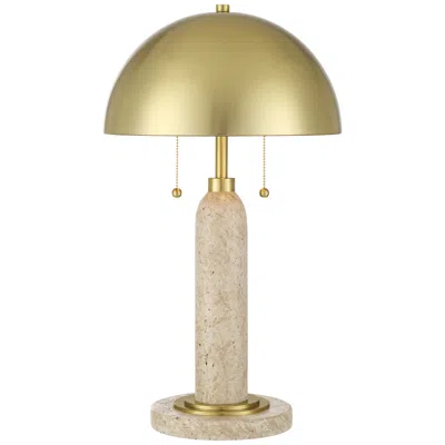 Possini Euro Design Possini Euro Chanterelle 24 1/2" Faux Stone And Brass Dome Table Lamp