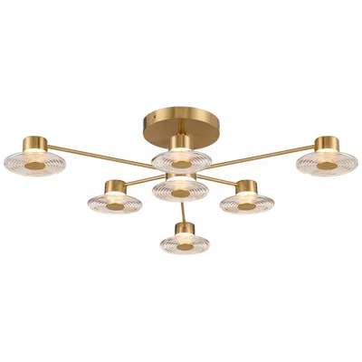 Possini Euro Design Possini Euro Chapman 33 1/2" Wide Warm Gold 7-light Led Ceiling Light