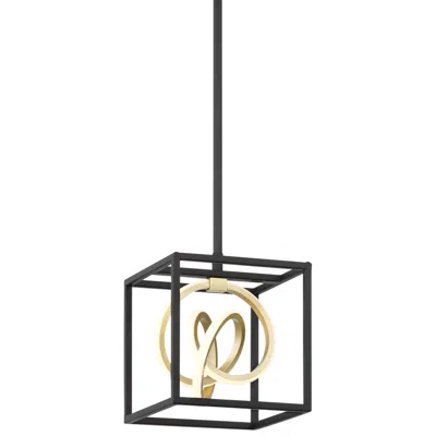 Possini Euro Design Possini Euro Christy 8" Wide Black Gold 3-light Led Mini-pendant