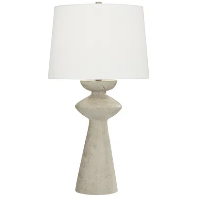 Possini Euro Design Possini Euro Claire 30" White And Grey Sculptural Modern Table Lamp