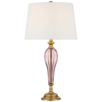 Possini Euro Design Possini Euro Clarrissa 31 1/2" High Vintage Vase Pink Glass Table Lamp In Gold