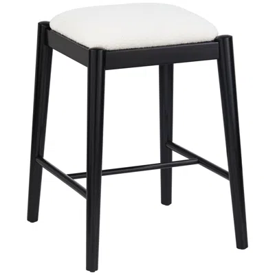 Possini Euro Design Possini Euro Cleo 25 1/2" High Black And White Backless Counter Stool