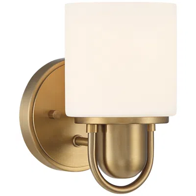 Possini Euro Design Possini Euro Copenhagan 8 1/4" High Warm Brass Wall Sconce