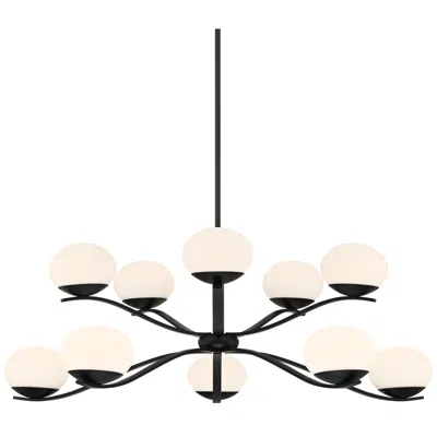 Possini Euro Design Possini Euro Corus 37 3/4" Matte Black 10-light Modern Led Chandelier