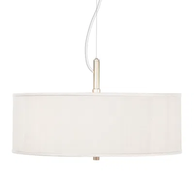 Possini Euro Design Possini Euro Cream Textured Faux Silk 20" Wide Pendant Chandelier