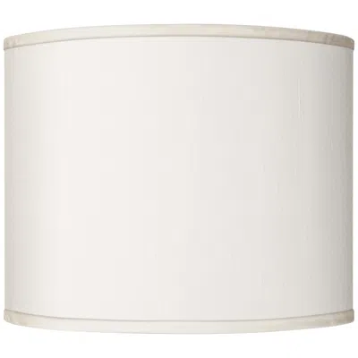 Possini Euro Design Possini Euro Cream Textured Faux Silk Drum Lamp Shade 14x14x11 (spider)