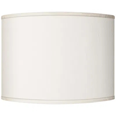 Possini Euro Design Possini Euro Cream Textured Faux Silk Drum Shade 15.5x15.5x11 (spider)
