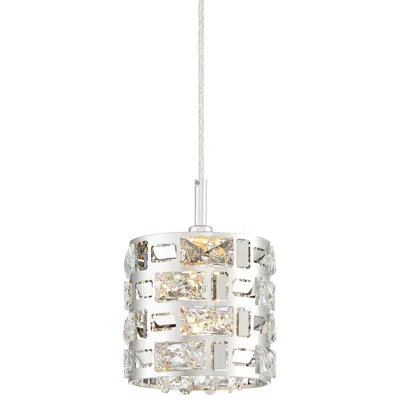 Possini Euro Design Possini Euro Crystal Rain 6" Wide Chrome Mini Led Pendant