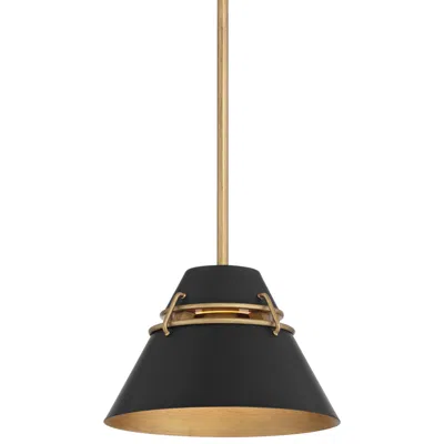 Possini Euro Design Possini Euro Curry 10" Wide Black And Gold Mini Pendant