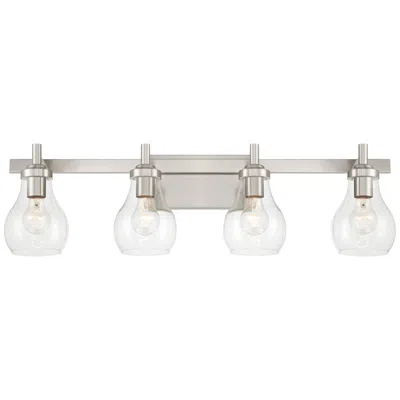 Possini Euro Design Possini Euro Danvers 31" Wide Brushed Nickel 4-light Bath Light