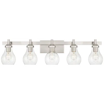 Possini Euro Design Possini Euro Danvers 35 1/4"w Brushed Nickel 5-light Bath Light