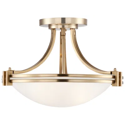 Possini Euro Design Possini Euro Deco Collection 16" Wide Warm Brass Bowl Ceiling Light