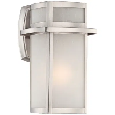 Possini Euro Design Possini Euro Delevan 11 1/4" High Brushed Nickel Outdoor Wall Light