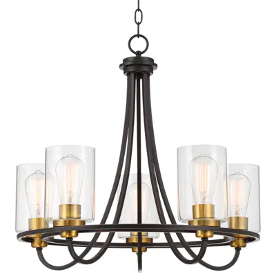 Possini Euro Design Possini Euro Demy 23" Wide Oil-rubbed Bronze 5-light Ring Chandelier