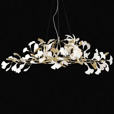 Possini Euro Design Possini Euro Descanso 48 1/4"w Gold And Ceramic 10-light Chandelier