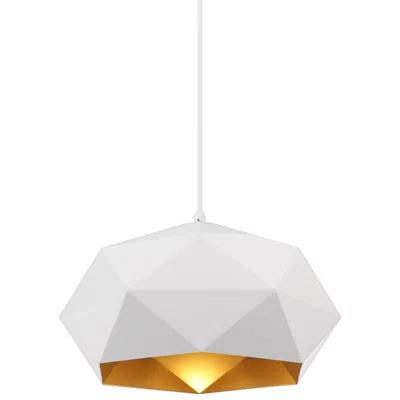 Possini Euro Design Possini Euro Desic 15" Wide White Geometric Pendant Light