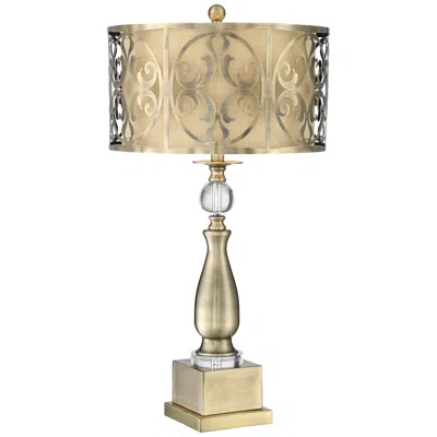 Possini Euro Design Possini Euro Doris 30 1/2" Brass Double Shade Candlestick Table Lamp