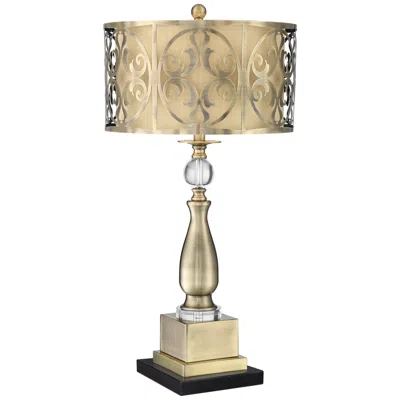 Possini Euro Design Possini Euro Doris 30 1/2" Brass Table Lamp With Black Marble Riser
