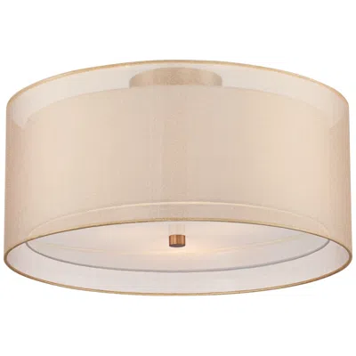 Possini Euro Design Possini Euro Double Drum 18" Wide Champagne Ceiling Light
