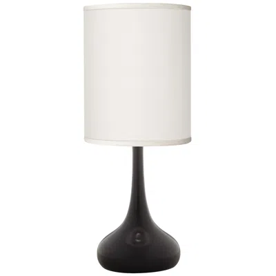 Possini Euro Design Possini Euro Droplet 23 1/2" Cream Faux Silk And Black Table Lamp