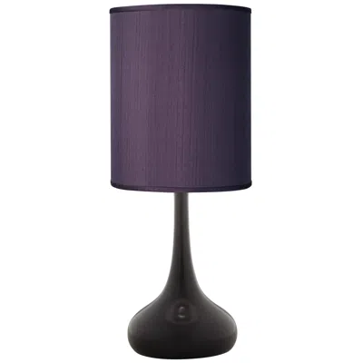 Possini Euro Design Possini Euro Droplet 23 1/2" Eggplant Purple Faux Silk And Black Lamp