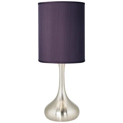 Possini Euro Design Possini Euro Droplet 23 1/2" Eggplant Purple Nickel Modern Table Lamp