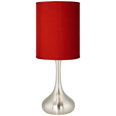 Possini Euro Design Possini Euro Droplet 23 1/2" Red And Nickel Modern Table Lamp
