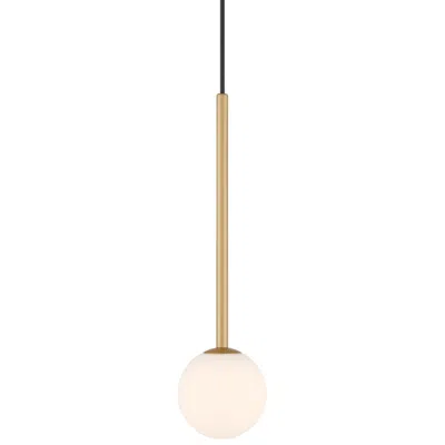 Possini Euro Design Possini Euro Eclipse 4 3/4" Wide Gold And White Glass Led Mini Pendant