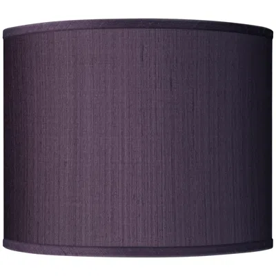 Possini Euro Design Possini Euro Eggplant Faux Silk Drum Lamp Shade 14x14x11 (spider)