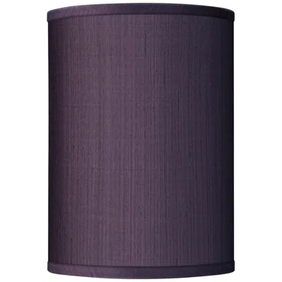 Possini Euro Design Possini Euro Eggplant Purple Faux Silk Cylinder Lamp Shade 8x8x11 (spider)
