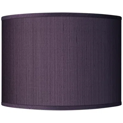 Possini Euro Design Possini Euro Eggplant Purple Faux Silk Drum Shade 15.5x15.5x11 (spider)