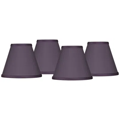 Possini Euro Design Possini Euro Eggplant Purple Faux Silk Set Of Four Shades 3x6x5 (clip-on)