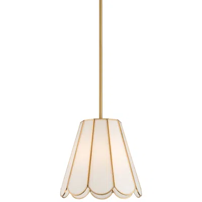 Possini Euro Design Possini Euro Eldridge 12 1/4"w Brass And Seashell Mini Pendant Light