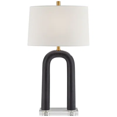 Possini Euro Design Possini Euro Elie 29" Speckled Black Faux Stone Modern Table Lamp