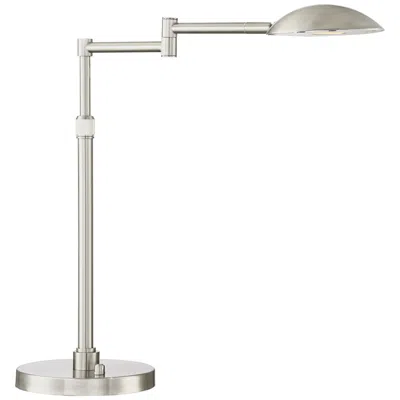 Possini Euro Design Possini Euro Eliptik Adjustable Height Satin Nickel Swing Arm Led Desk Lamp