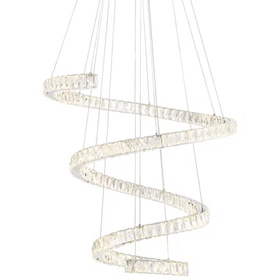 Possini Euro Design Possini Euro Ellyria 30 3/4" Twirling Crystal Modern Led Pendant Light