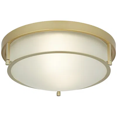Possini Euro Design Possini Euro Encina 13" Wide Gold And Frosted Glass Ceiling Light