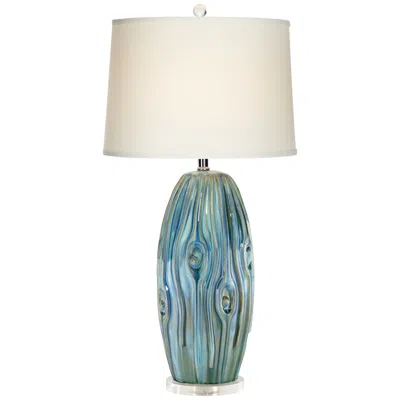 Possini Euro Design Possini Euro Eneya 31" High Blue Ceramic Table Lamp