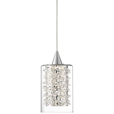 Possini Euro Design Possini Euro Enya 5 1/2" Wide Modern Chrome Led Mini Pendant