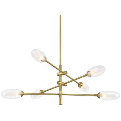 Possini Euro Design Possini Euro Evelyn 33"w Brushed Gold 6-light Led Sputnik Chandelier