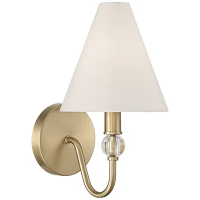 Possini Euro Design Possini Euro Fillion 12 1/2" High Matte Brass Modern Shade Wall Sconce