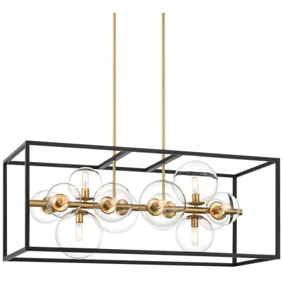 Possini Euro Design Possini Euro Fitzgerald 38" Modern Black And Gold 12-light Chandelier