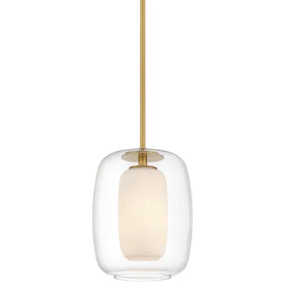 Possini Euro Design Possini Euro Forli 9" Wide Soft Gold And Glass Mini Pendant Light