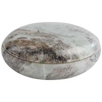 Possini Euro Design Possini Euro Genesis 5" Wide Red Beige Marble Decorative Box With Lid