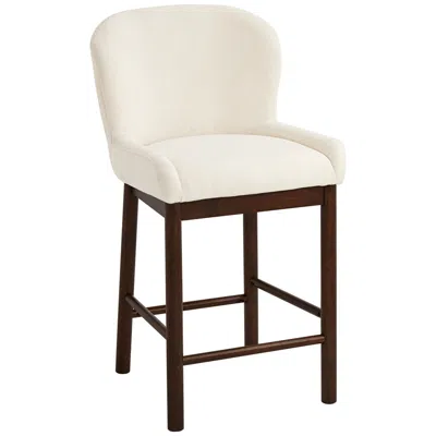 Possini Euro Design Possini Euro Gia 26 1/2"h Valdese Armstrong And Walnut Counter Stool