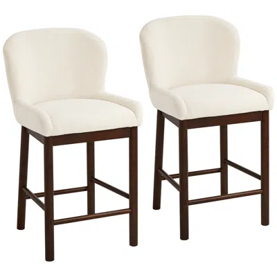 Possini Euro Design Possini Euro Gia 26 1/2"h Valdese Armstrong Walnut Counter Stool 2 Set