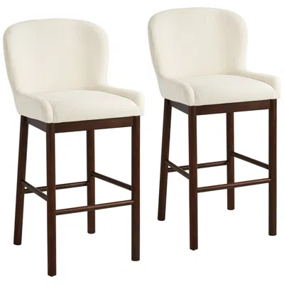 Possini Euro Design Possini Euro Gia 31"h Valdese Armstrong And Walnut Barstool Set Of 2