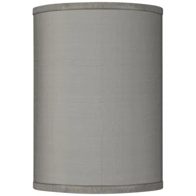 Possini Euro Design Possini Euro Gray Faux Silk Cylinder Lamp Shade 8x8x11 (spider)