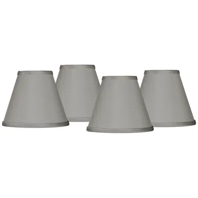 Possini Euro Design Possini Euro Gray Faux Silk Set Of Four Shades 3x6x5 (clip-on)