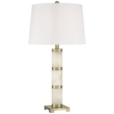 Possini Euro Design Possini Euro Hague 29" Modern Brass And Alabaster Column Table Lamp
